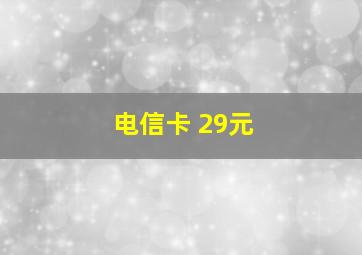 电信卡 29元